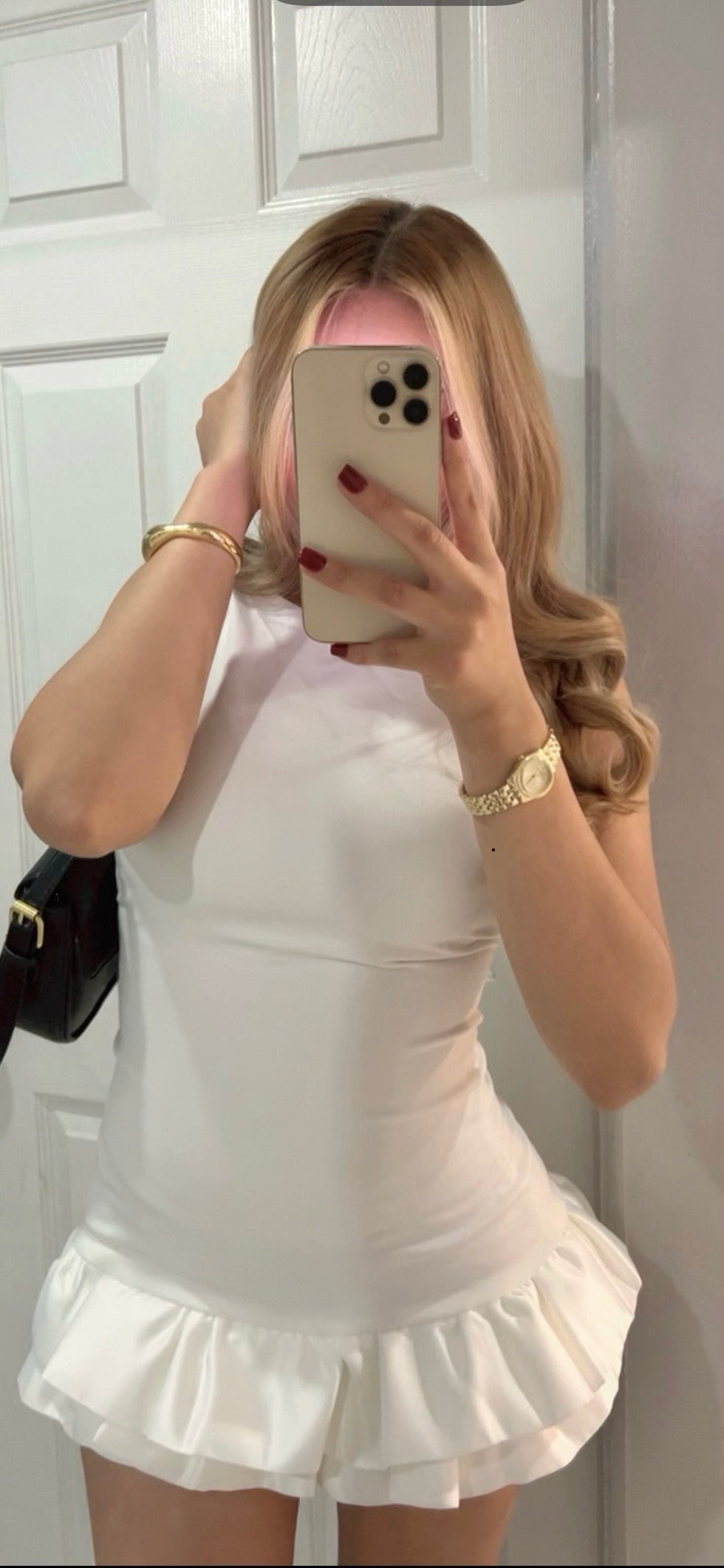 Ruffle Hem Mini Dress